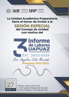 Invitación al 3er Informe 2023-2024