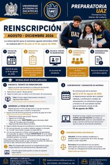 Reinscripciones para el semestre Agosto - Diciembre 2026