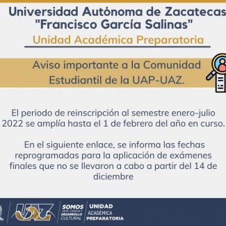 Aviso Reprogramación de Exámenes Finales 2021non