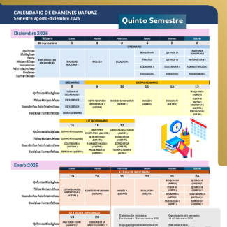 Calendario de 5to