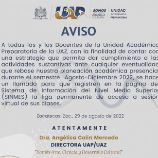 Aviso a Docentes de la UAP