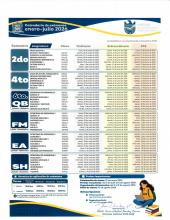 Calendario semestre regular