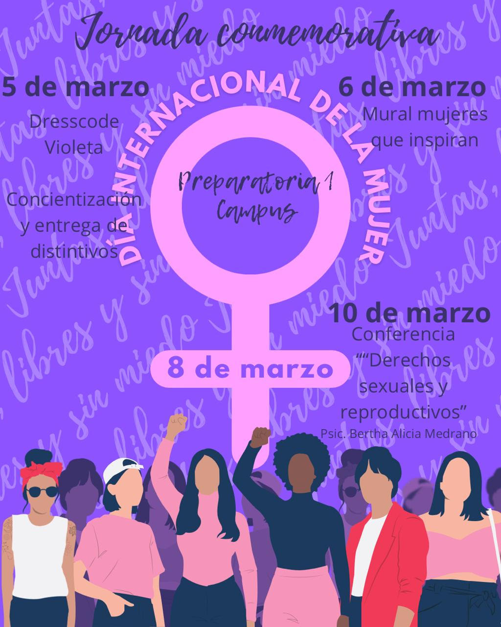 Programa del día de la mujer de Prepa 1 Campus