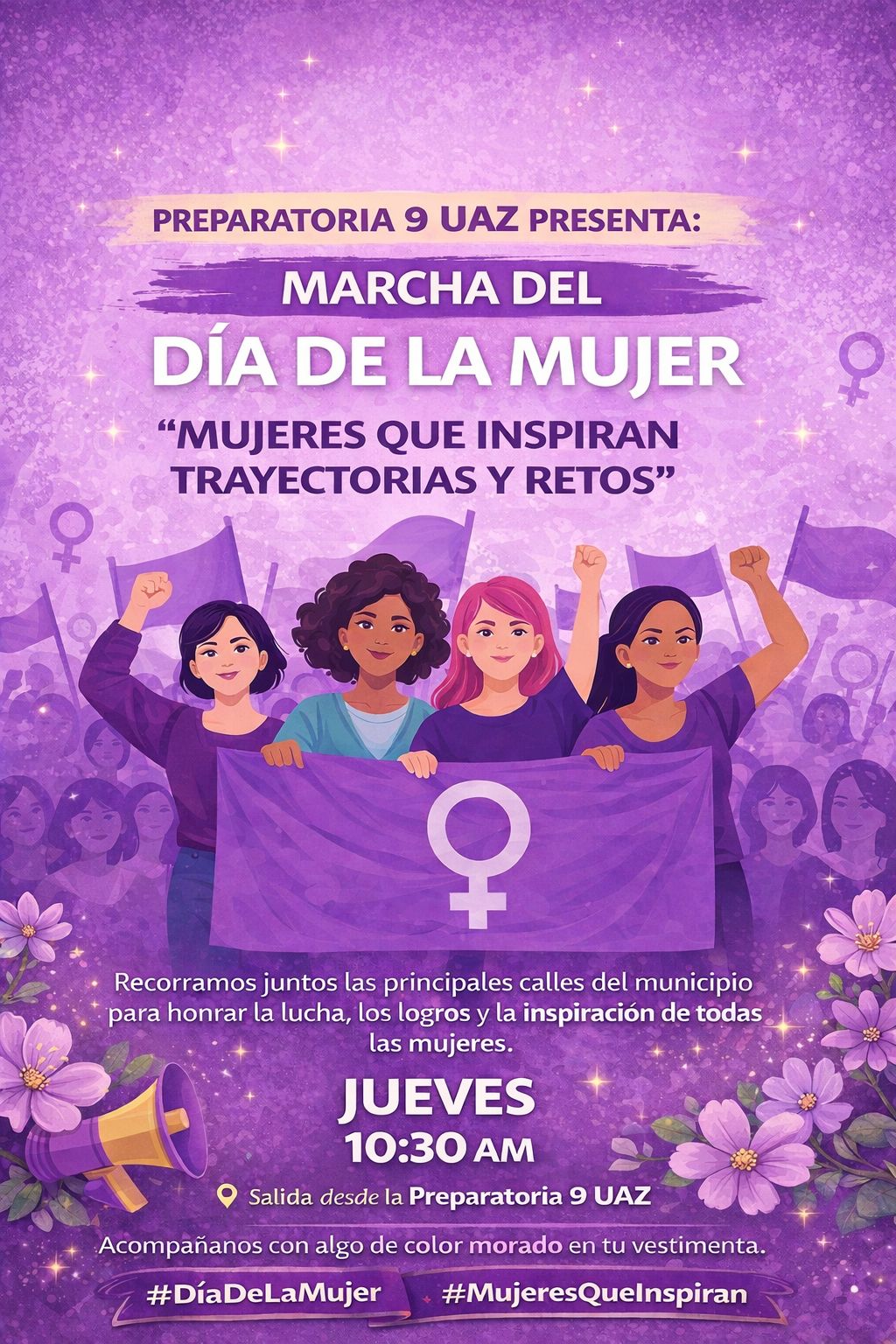 Programa del día de la mujer de Prepa 9 jueves