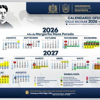 Calendario oficial UAZ 2026-2027