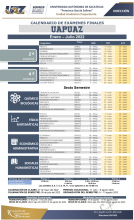 Calendario de examens Enero-Junio 2022
